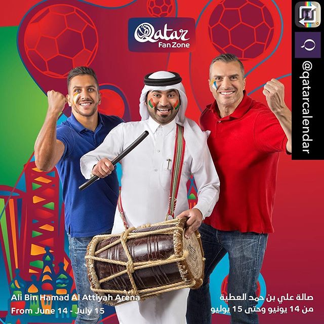 Repost from @qatarcalendar & English will follow.. سوف يستمتع الجميع بالتشويق والاثارة مع نهائيات كأس العالم روسيا 2018 في #قطر_فان_زون! انضموا الينا خلال #مهرجان_صيف_قطر في أكبر منطقة مشجعين في البلاد واستمتعوا ببث مباشر لمباريات كأس العالم #روسيا 2018 لكرة القدم مع المشجعين الآخرين الى جانب العديد من العروض الترفيهية في صالة علي بن حمد العطية من 14 يونيو وحتى 15 يوليو. . . Everyone can rejoice with a taste of what to expect this FIFA World Cup Russia 2018 at! Join us this and enjoy screenings of Russia 2018 games in real time with your fellow fans and along side a number of football freestylers at Ali Bin Hamad Al Attiyah Aren from June 14 – July 15. @RoadTo2022 @MCSQA #وين_نروح_قطر