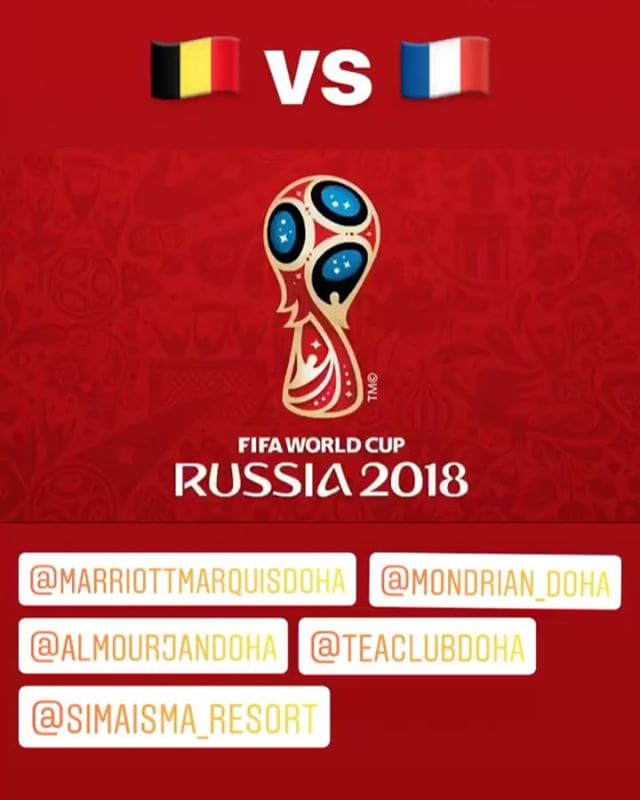 English will follow.. . . مقترحات لمشاهدة مباراة الليلة الحماسية بين فرنسا وبلجيكا 🇧🇪🇫🇷 . . Suggestions for places to watch the match tonight between & 🇫🇷🇧🇪 . . @mondrian_doha @walimadoha @hudsontaverndoha @risedoha @marriottmarquisdoha @almourjandoha @teaclubdoha #كأس_العالم_2018