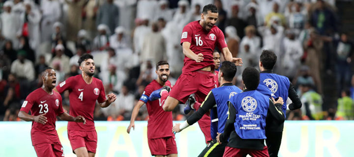 Congratulations Qatar Football Team تهنئة لفريق قطر لكرة القدم